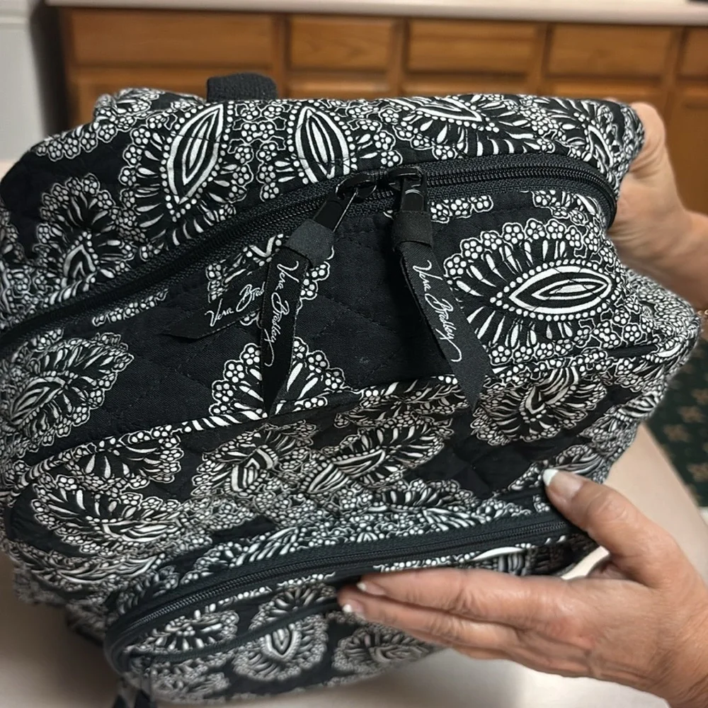 Vera Bradley Black and White Floral Backpack